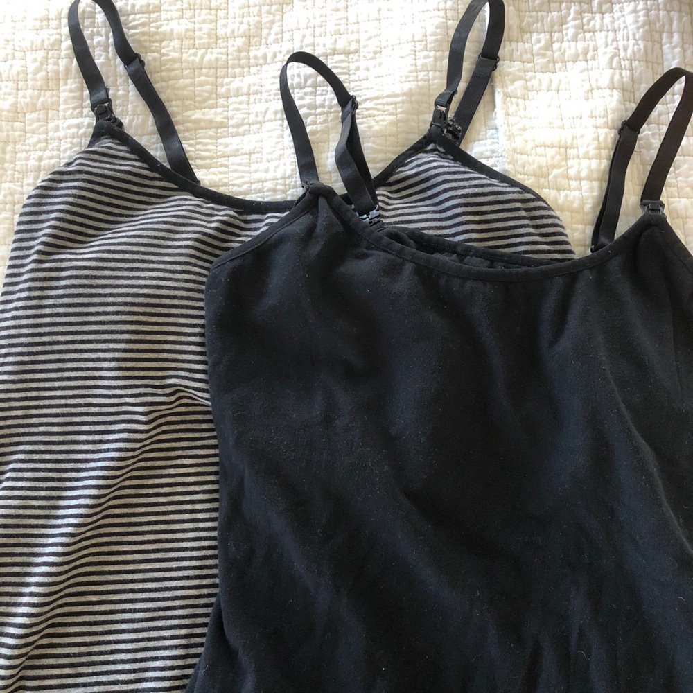 Set of 2 maternity/nursing tanks - Pea in the Pod